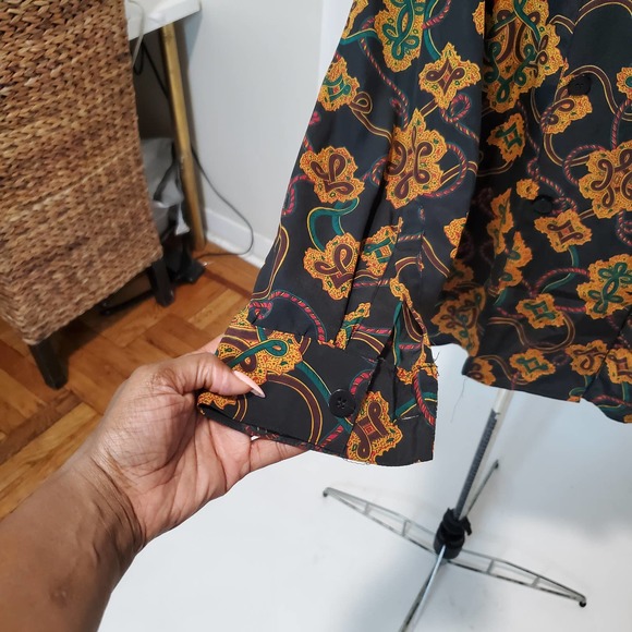 Vintage 1980s Regina Porter Top Black Size 20 - Picture 5 of 6